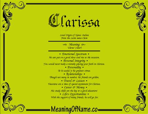 clarissa meaning in bible.